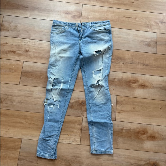 Denim - Distressed Light Blue Women's Jeans
